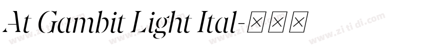 At Gambit Light Ital字体转换